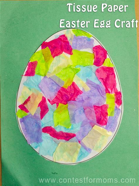 Our Fun Easter Craft Large Tissue Paper Easter Egg Resources For