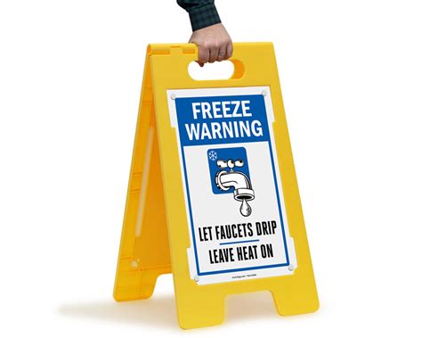 Freeze Warning Signs, Labels and Door Hangers