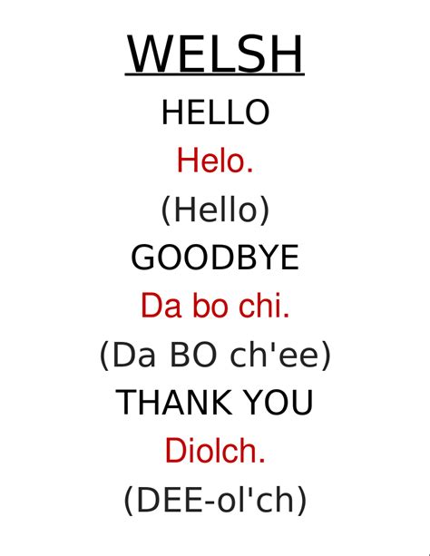 Welsh Words - The Dock for Learning