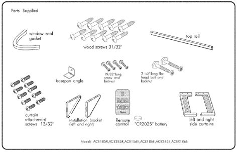 Amana Ace245r Room Air Conditioner Owners Manual