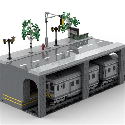 Lego Moc Underground Metro Station 1 By Lego New York Rebrickable