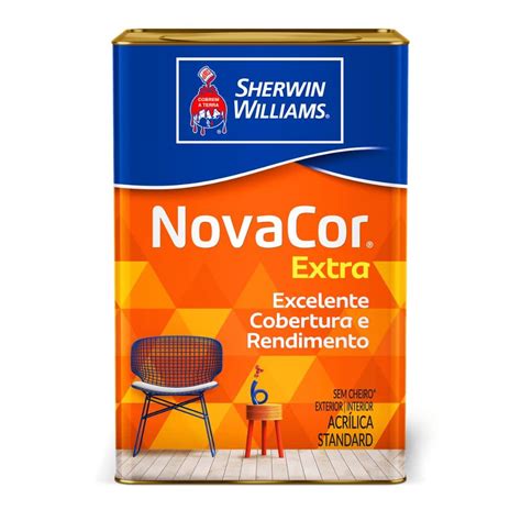 Tinta Acrilica Standard Novacor Extra 18L Branco Tinta Em Casa