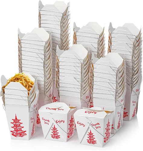 Amazon Nitial 150 Pcs Chinese Take Out Boxes Pagoda Take Out Food