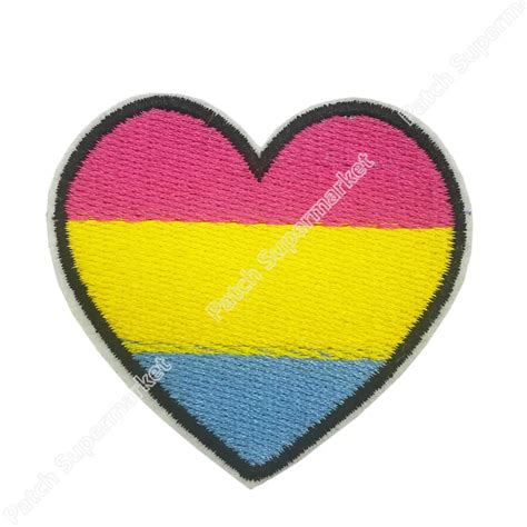 Pansexual Pan Pride Heart Patches Flag Badge Badge Gay Marriage Rights