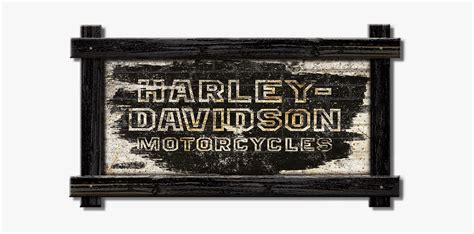 Vintage Harley Davidson Wooden Signs, HD Png Download - kindpng