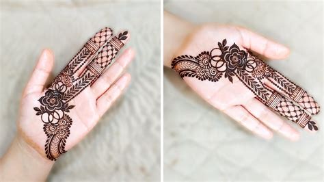 Very Beautiful Unique Floral Henna Design For Front Hand Latest Full