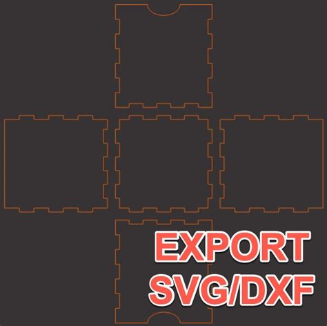 D Box Builder Svg Generador De Dise O Dxf L Ser Cnc Cad Archivos De