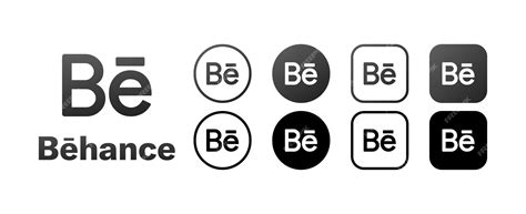 Premium Vector Behance Social Media Logo Icons Editorial Social Media