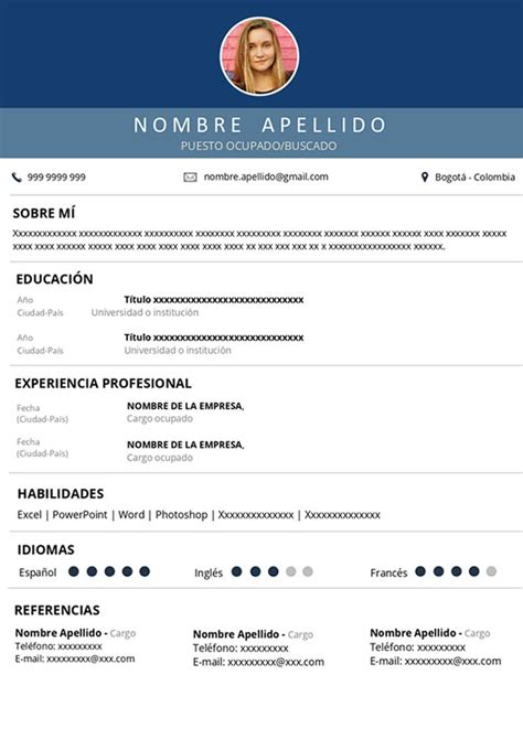 Plantilla De Hoja De Vida En Word Gratis Hoja De Vida Porn Sex