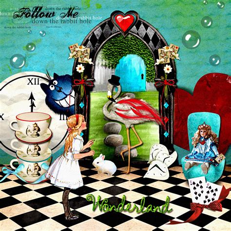 Alice In Wonderland Digital Scrapbooking At Scrapbook Flair