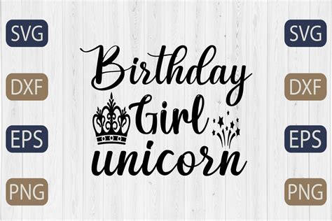 Birthday Girl Unicorn Svg Graphic By Graphicbd · Creative Fabrica