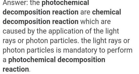 Is Decomposition Of Silver Chloride A Photochemical Process Brainly In