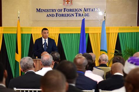 Jamaica PM Andrew Holness Meets Delegation From Haiti Discusses