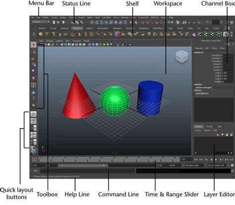 The Maya interface