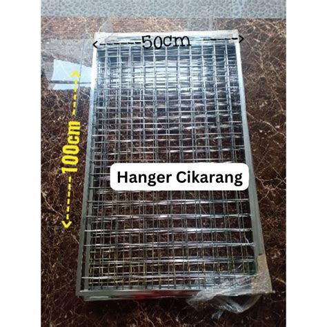 Jual Wire Grid Mesh 50 X 100 Cm Kawat Jaring Kotak Ram Dinding