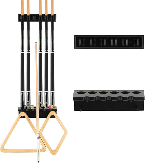 Amazon Extcct Pool Cue Rack Stick Holder Wall Mount Billiards