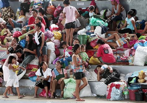 Filipino Flood Victims Seek Refuge Inside Editorial Stock Photo Stock