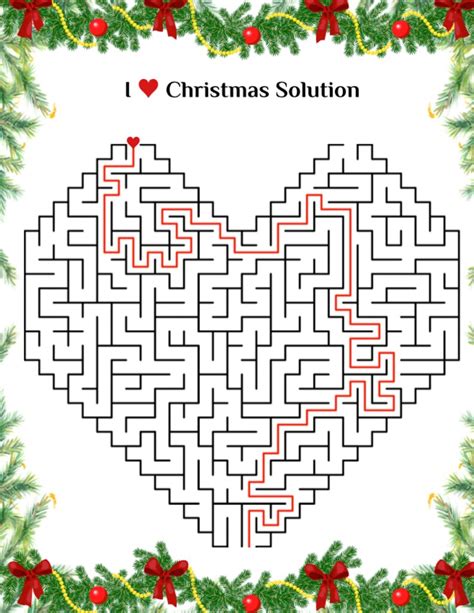 Christmas Maze, Christmas Maze Game, Printable Christmas Activity, Instant Download Family Games ...