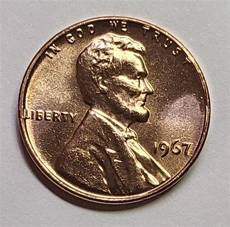 1967 Business Strike Lincoln Cent Ms 63 Choice Bu Red For Sale