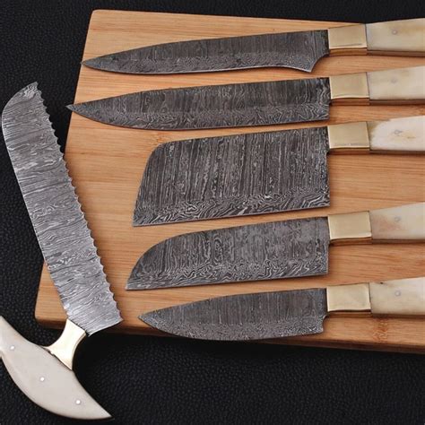 Custom Handmade Hand Forged Damascus Steel Chef Knife Sets K Inspire