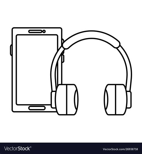 Smartphone With Music Player Application Vector Image