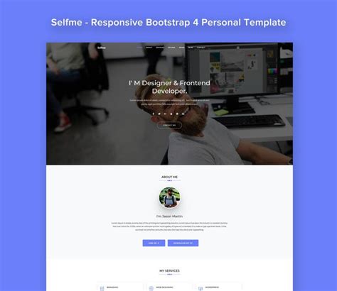 Selfme Responsive Bootstrap 4 Personal Website Template Personal