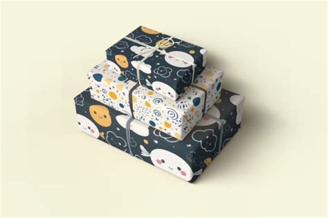 Stack Of Wrapped Gift Mockup Editable Graphic By Rami S Design