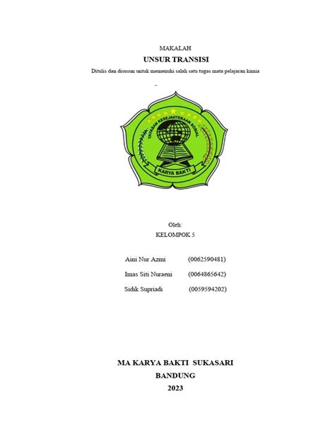 Makalah Unsur Transisi Pdf