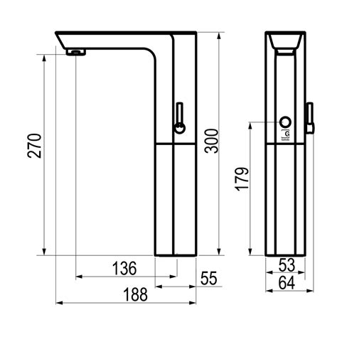 Grifo lavabo alto Aroha Tech electrónico mármol negro pila Griferías