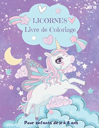 Licornes Livre de Coloriage pour Enfants de 4 à 8 ans Livre de