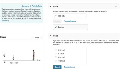 Solved Constants Periodic Table Part A Two Loudspeakers Chegg