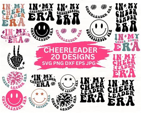 In My Cheerleader Era Svg Bundle Cheerleader Png Cheerleading Svg In