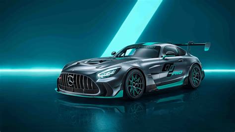 Mercedes-AMG GT2 PRO Wallpaper 4K, 5K, Aesthetic Cyan, Race cars