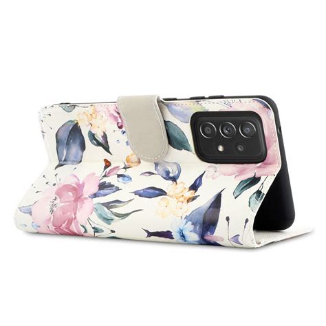 KNÍŽKOVÝ KRYT TECH PROTECT WALLET GALAXY A52 LTE 5G FLORAL WHITE