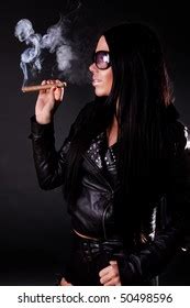 Image Sexy Brunette Smoking Stock Photo 50498596 Shutterstock