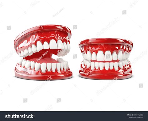 illustration human teeth open close stock illustration
