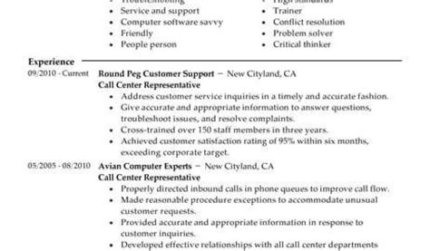 Call Center Resume Sample Simple Call Center Representative Resume