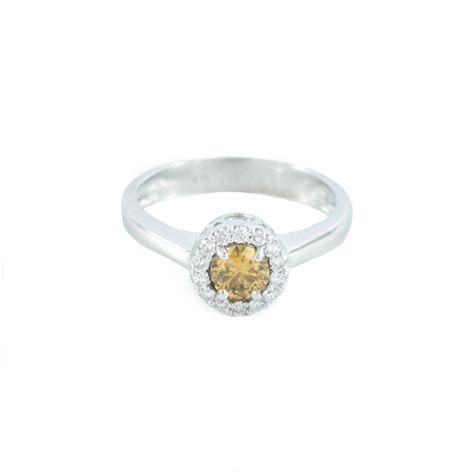 Anello Con Diamante Fancy Naturale Certificato Gia Dlc Roma