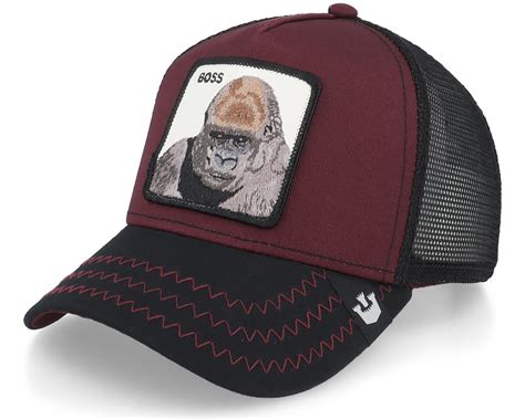 The Boss Wine Red Black Trucker Goorin Bros Gorra Hatstore Mx