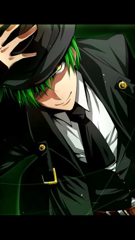 Anime Male With Green Hair