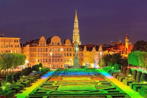 Premium Photo | Brussels at night brussels belgium