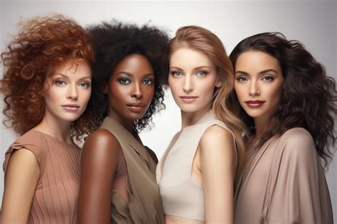 Premium Ai Image Multiethnic Women Of Different Ages With Unique Skin