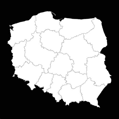 Premium Vector Poland Map With Provinces Vector Illustration