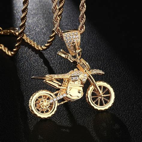 Motorcycle Necklace Pendant Necklace Pendant Rapper Jewelry