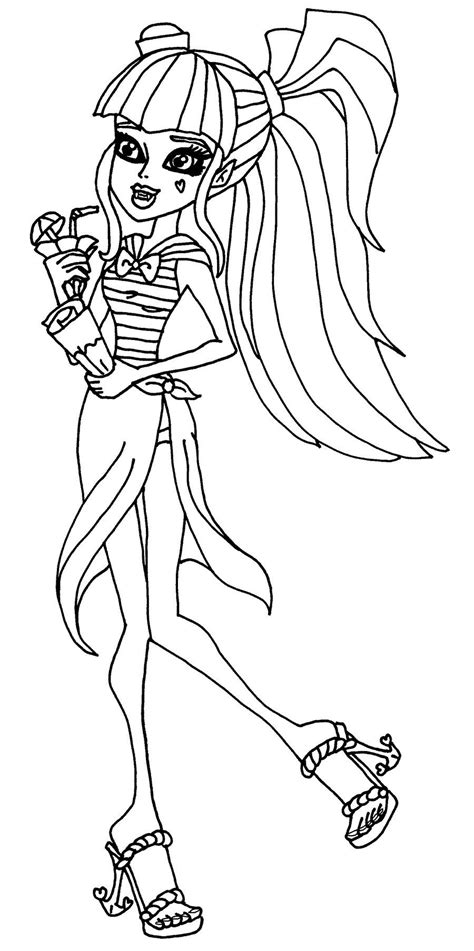 Monster High Draculaura And Clawd Coloring Pages