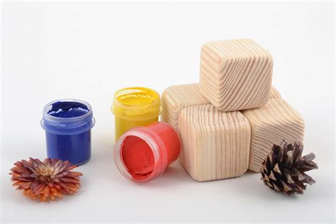 Cubos De Madera Para Decorar Hechos A Mano Material Para Manualidades