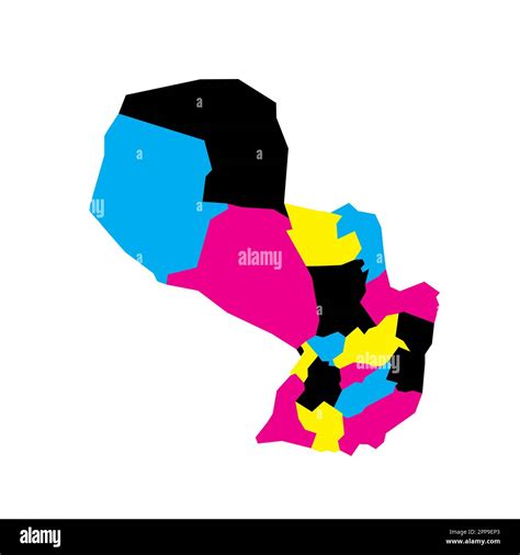 Paraguay Political Map Of Administrative Divisions Departments And