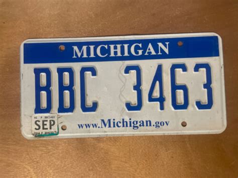 2013 Michigan License Plate Bbc 3463 Ebay