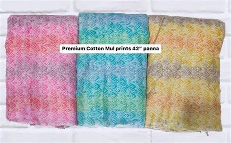 Mul Mul Cotton Fabrics Digital Prints Multicolour At Rs 105 Meter In