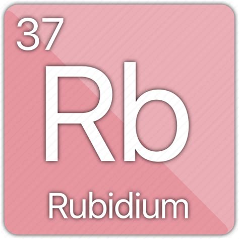 Alkali Atomic Element Metal Periodic Table Rubidium Icon